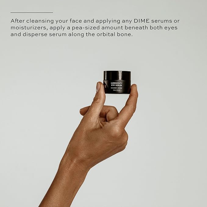 DIME Beauty Luminosity Eye Serum, Eye Cream for Dark Circles and Puffiness, Caffeine Eye Cream, Puffy Eyes Treatment, 0.5 oz / 15 mL-VivaGrace Women