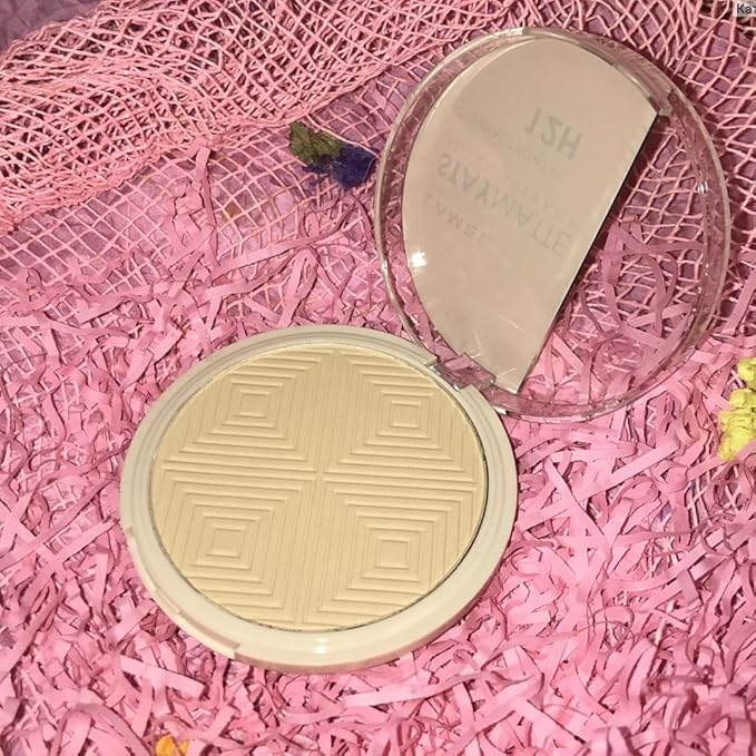 Lamel Stay Matte Compact Powder - Light Natural Coverage - Universal Neutral Undertone - Cruelty Free - Cool Ivory N.402-VivaGrace Women