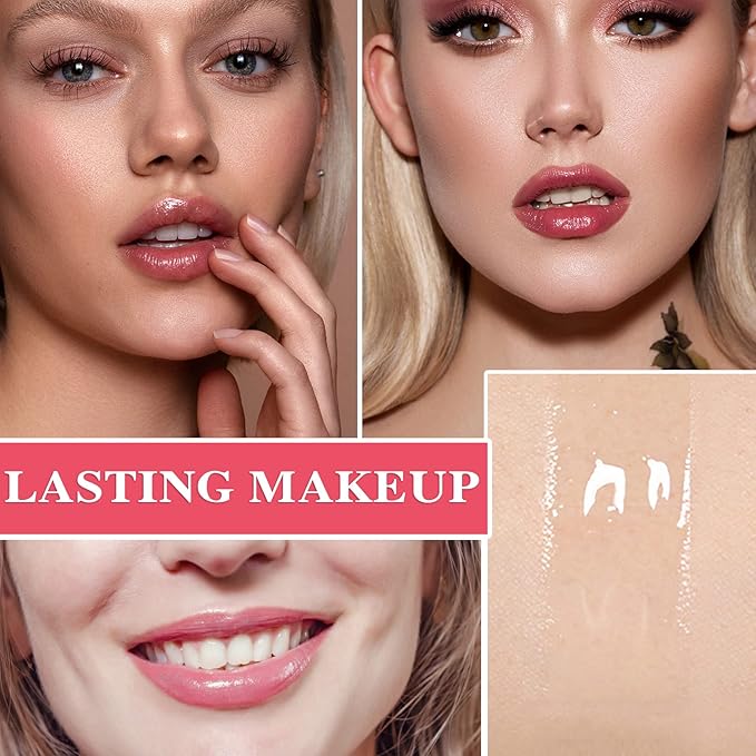 Lip Plumper Lip Gloss 2Pcs,Moisturizing Lip Oil Lip Plumper Gloss Lip Plumping Lip Care Serum Instant Volume Lip Filler Lip Maximizer Balm Plumper Reduce Fine Lines & Improve Dryness Wrinkles-VivaGrace Women