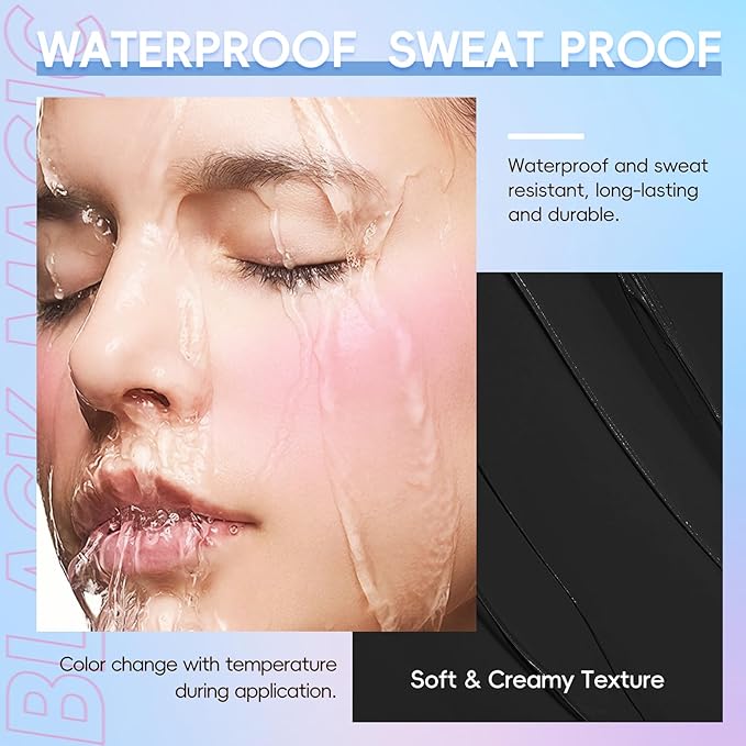 Color Changing Blusher, Black to Pink Blush for Cheek Tint PH Temperature Change Magic Moisturizing Multi-use Cream,LongLasting Waterproof Lightweight Natural-Looking Face Makeup-VivaGrace Women