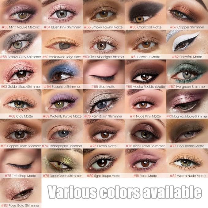 Kaely 8Pcs Cream Eye Shadow Sticks Set, Matte Shimmer Eyeliner Pencil Eyeshadow Palette Makeup, Eye Highlighter Brightener Stick for Older Women Waterproof Pigmented, sombras para ojos, New-09