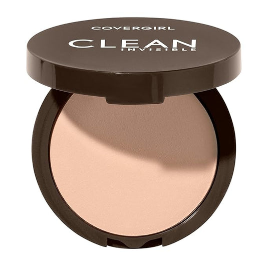 Covergirl Clean Invisible Pressed Powder, Lightweight, Breathable, Vegan Formula, Creamy Natural 120, 0.38oz-VivaGrace Women