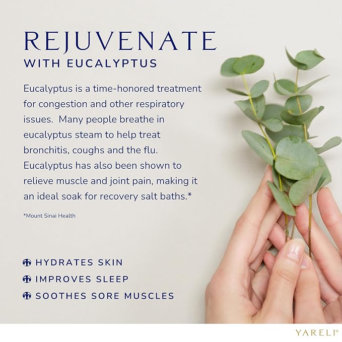 Magnesium Flakes, 5lb Eucalyptus, Dead Sea Bath and Foot Soak, Alternative to Epsom Salt with Over 250,000mg of Magnesium Chloride Per Bag-VivaGrace Women