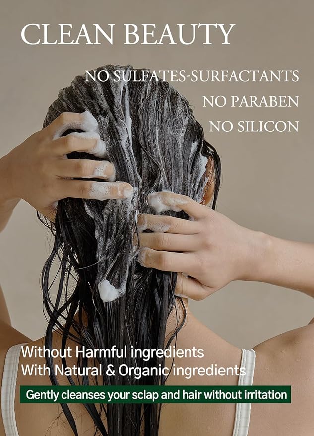 laferme Laminaria Shampoo with Organic Ingredient, Korean Clarifying Shampoo, Hydrating for Dry Hair, Strengthening for Weak Hair, Sulfate & Paraben-Free, for Women & Men, 33.8 FL OZ, White Musk-VivaGrace Women
