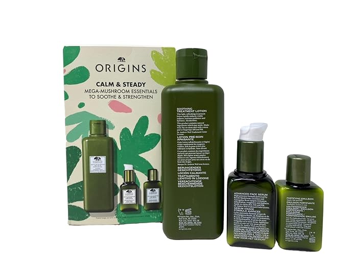 Origins Calm & Steady Mega-Mushroom Essentials To Soothe & Strengthen-VivaGrace Women