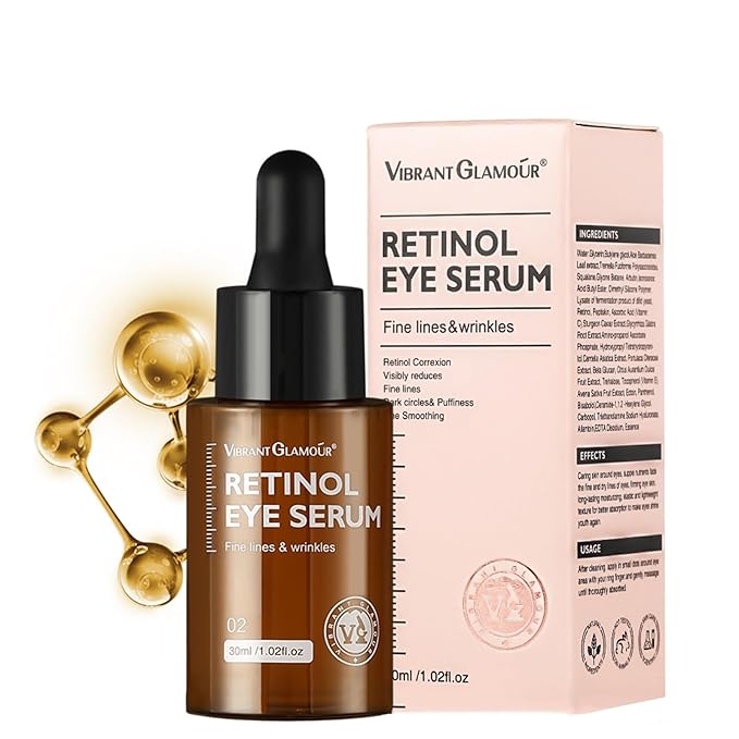 Retinol Eye Serum Anti Aging Under Eye Cream Visibly Reduces Wrinkles Fine Lines in 4-8 Weeks - Tightening Firming with Double Retinol 30ml-VivaGrace Women