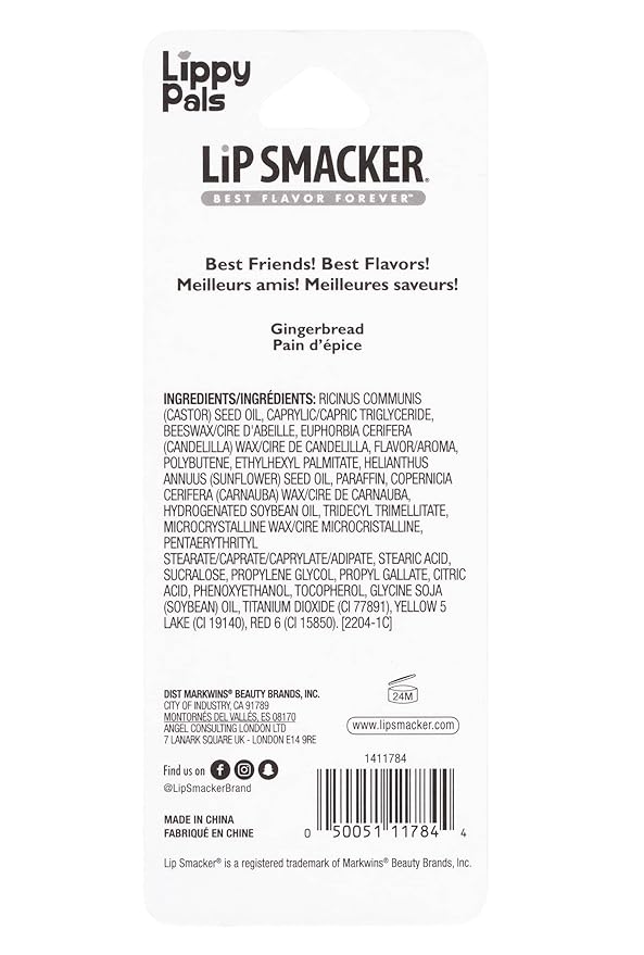 Lip Smacker Lippy Pals Penguin Holiday, Flavored Moisturizing & Smoothing Soft Shine Lip Balm, Hydrating & Protecting Fun Tasty Flavors, Cruelty-Free & Vegan - Gingerbread-VivaGrace Women