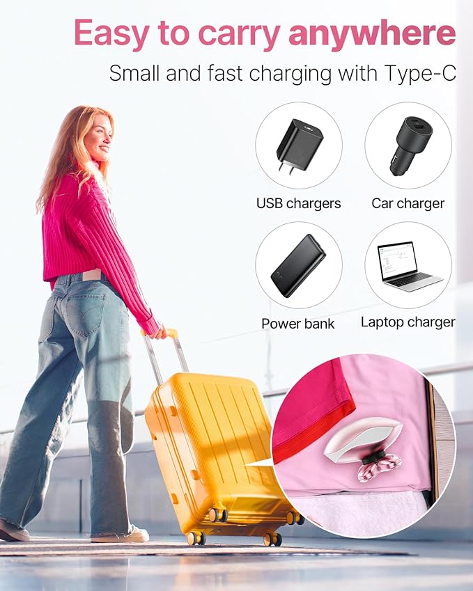 Electric Razors for Women, 5-in-1 Rechargeable Body Shaver - Waterproof Wet Dry Hair Remover - Trimmer for Lady Face Underarms Legs (Pink)-VivaGrace Women