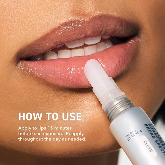 Skin Lip Visor, Clear Lip Balm with SPF 30 PA+++. Mint Flavored with Non-Sticky Finish – Moisturizing Semi Gloss Balm Sunscreen for Daily Use - 2 Pack-VivaGrace Women