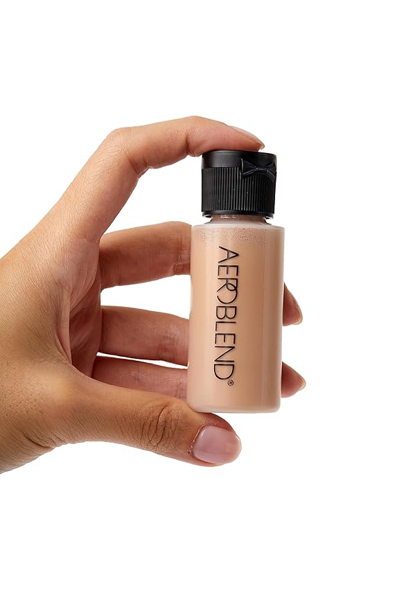 AEROBLEND Airbrush Foundation Makeup (N45) Professional, Water-Based, Buildable, Long-wearing, For all skin types, 1 oz-VivaGrace Women