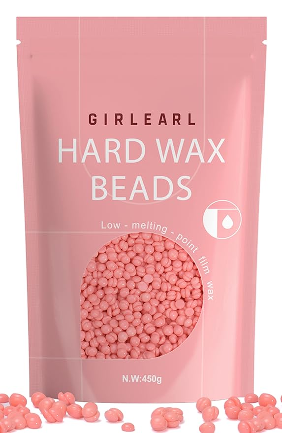 Hard Wax Beads, 1lb Wax Beans for Hair Removal Sensitive Skin with Rose Formula, Perfect for Full Body, Facial, Brazilian Bikini, and Legs at Home Wax Refill for Women Men (pink)-VivaGrace Women
