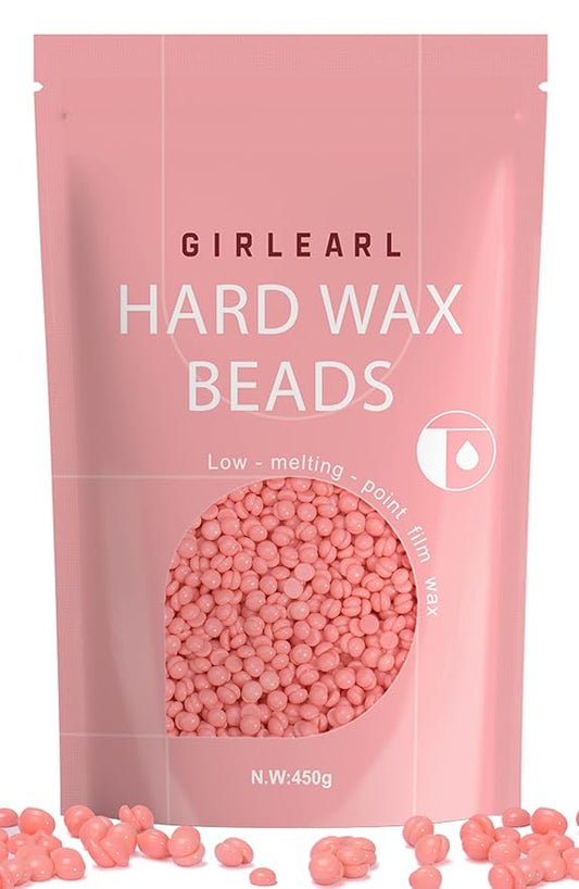 Hard Wax Beads, 1lb Wax Beans for Hair Removal Sensitive Skin with Rose Formula, Perfect for Full Body, Facial, Brazilian Bikini, and Legs at Home Wax Refill for Women Men (pink)-VivaGrace Women