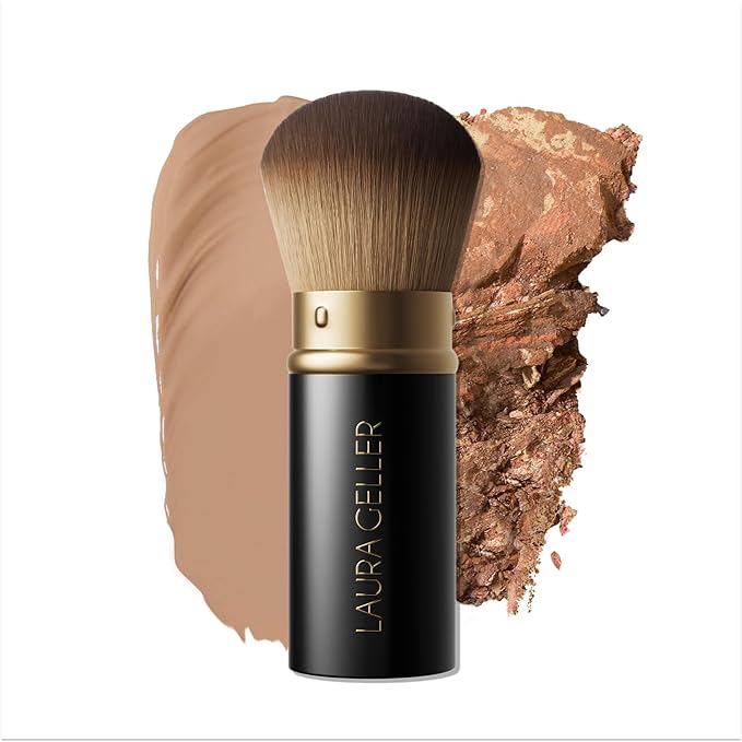 LAURA GELLER NEW YORK Retractable Airbrush Kabuki Brush for All Face Makeup & Foundation for Liquid, Cream and Powder Face Makeup With Aluminum Handle-VivaGrace Women