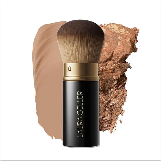 LAURA GELLER NEW YORK Retractable Airbrush Kabuki Brush for All Face Makeup & Foundation for Liquid, Cream and Powder Face Makeup With Aluminum Handle-VivaGrace Women