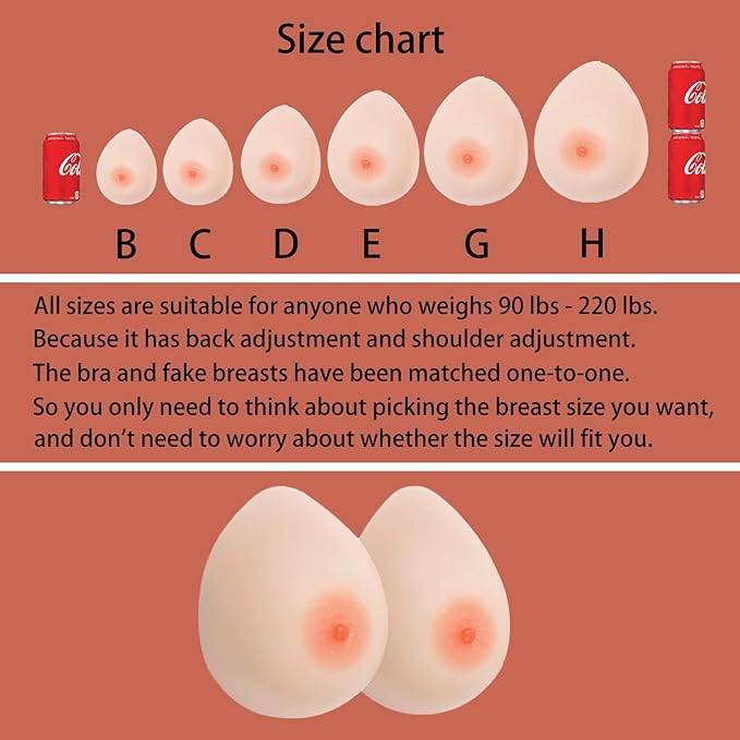 2 In 1 Silicone Breast Forms Pocket Bra Fake Boobs Fake breasts Silicone Breastplate-VivaGrace Women