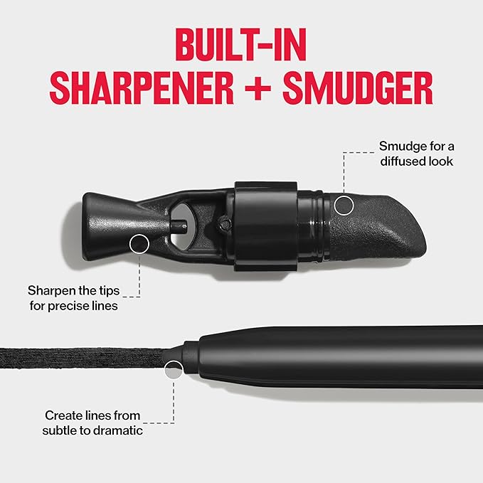 Revlon ColorStay Pencil Waterproof Eyeliner, Smudge-Proof, Eye Makeup with Built-In Sharpener, 201 Black, 0.01 oz-VivaGrace Women