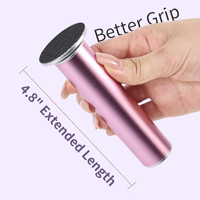 Electric Foot Callus Remover with 120pcs Sandpaper Discs(3 Sizes), Professional 800RPM Aluminum 4.8 Inches Callus Remover for Feet, Stepless Speed Control Foot File for Dead Skin (Black)-VivaGrace Women