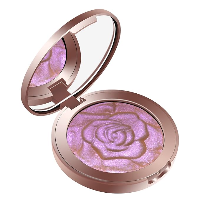 Highlighter Makeup, Cream Highlighter, Face Highlighter, Long Lasting Glitter Highlighter Makeup Palette - Purple Highlighter Makeup-VivaGrace Women