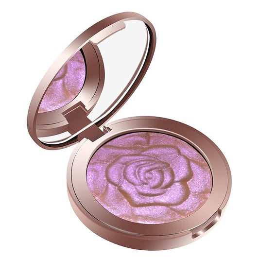 Highlighter Makeup, Cream Highlighter, Face Highlighter, Long Lasting Glitter Highlighter Makeup Palette - Purple Highlighter Makeup-VivaGrace Women