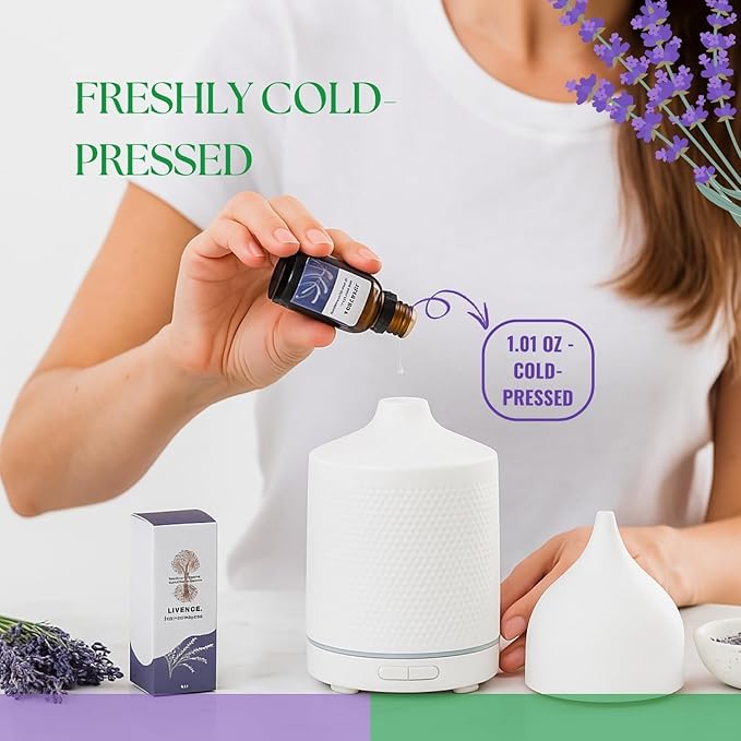 Roots & Above Pure Natural Lavender Essential Oil 1.01 oz/30ml for Diffuser, Skin, Hair, Self-Care, Soap & Candle Making Scent Fragrance-VivaGrace Women