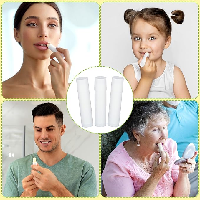 Demissle 150 Pcs Unlabeled Lip Balm Bulk Chapped Stick Blank Mini Lip Balm Gifts Moisturizing Lip Balms Favors for Women Homeless Wedding Bridal Shower Favors Baby Shower Guests Favors(Vanilla)-VivaGrace Women