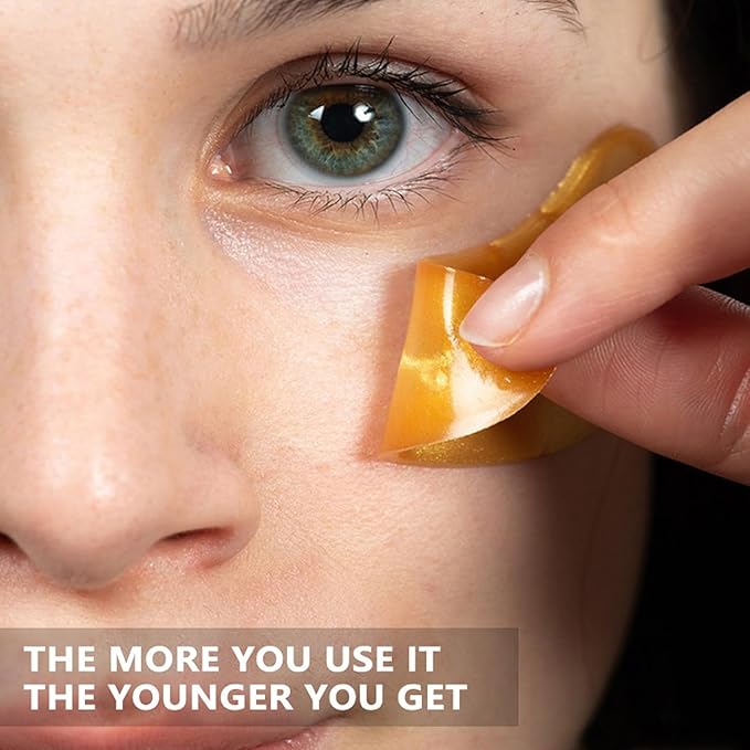 Eakroo 30 Pairs Golden Under Eye Patches, 24k Gold Under Eye Mask Eye Patches for Puffy Eyes, Eye Masks for Dark Circles and Puffiness, Reduces Wrinkle, Fine Lines and Eye Bags, Nourish Skin-VivaGrace Women