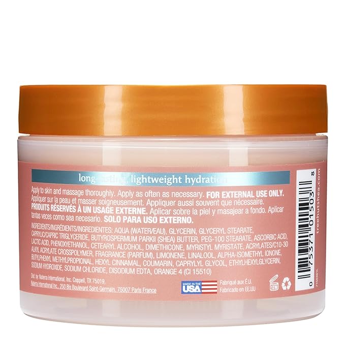 Tree Hut Vitamin C Whipped Shea Body Butter, 8.4oz, Lightweight, Long-lasting, Hydrating Moisturizer with Natural Shea Butter for Nourishing Essential Body Care-VivaGrace Women