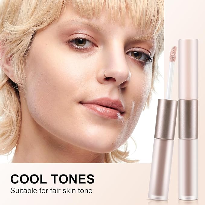 2 in 1 Bronzer and Highlighter Stick,Non-greasy & Non-drying Contour Pencil,Easy to Create a Natural Shimmery Finishing,Long Lasting & Waterproof Face Brighten Make up Pen-VivaGrace Women