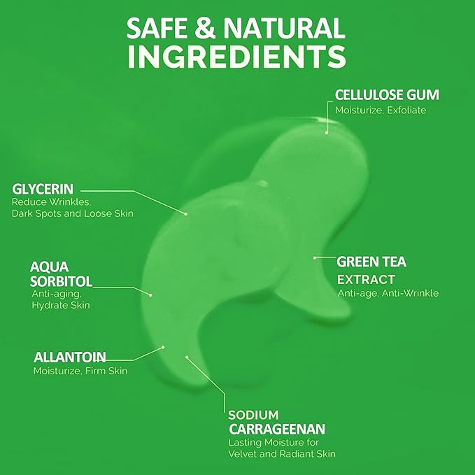 CCbeauty Under Eye Masks, Green Tea Collagen Eye Patches for Puffy Eyes, Dark Circles and Puffiness, Hydrating Mask Skincare, Gel Pads for Eye Bags and Wrinkles Under Eye Treatment,30pairs-VivaGrace Women