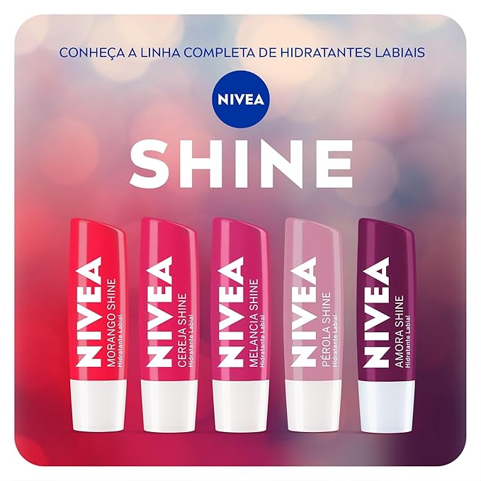 NIVEA Cherry Shine Lip Moisturizer Deep Hydration 4, 8g, Nivea, Cherry-VivaGrace Women