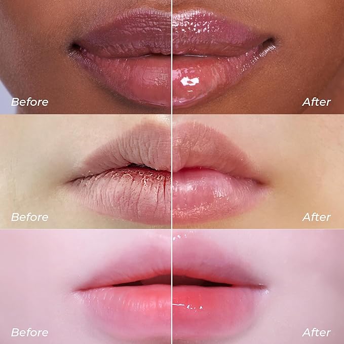 Natural Plumping Vitamin E Lip Mask 2EA | Hydrating Lip Moisturizer For Soft, Smooth, Plump Lips, Infused with Natural Oils, Organic Shea Butter, Collagen, Korean Skincare, Lip Gloss-VivaGrace Women