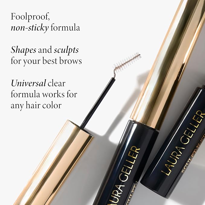 LAURA GELLER NEW YORK Sculpt-n-Stay Clear Brow Gel - Eyebrow Setting Gel - Shapes and Sculpts - Non-Sticky Formula-VivaGrace Women