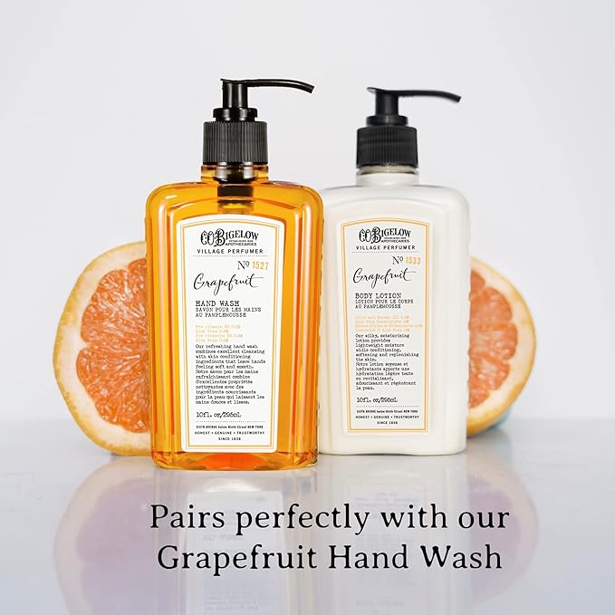C.O. Bigelow Grapefruit Body Lotion, Village Perfumer Moisturizing Body Lotion with Aloe Vera, Borage Oil & Olive Oil, 10 Fl Oz-VivaGrace Women