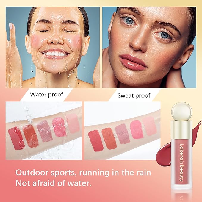 Liquid Blush, Soft Cream Liquid Blush for Cheeks, Light Weight,Long Lasting, Smudge Proof, Natural-Looking, Dewy Finish, For Natural-looking Flush & Everyday Wear(03#)-VivaGrace Women