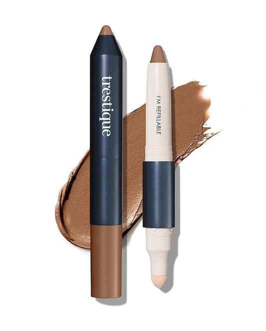 Trestique Concealer Crayon, Refillable Makeup Concealer With Built-In Blending Sponge, Sustainable Under Eye Concealer, Clean Beauty Concealer Makeup-VivaGrace Women