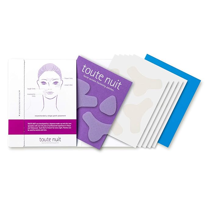 Toute Nuit Wrinkle Patches – Y Shape – Face Tape for Forehead, Between the Eyes & Around Mouth – Hypoallergenic Anti Wrinkle Patches – 20 Count, Made in USA-VivaGrace Women