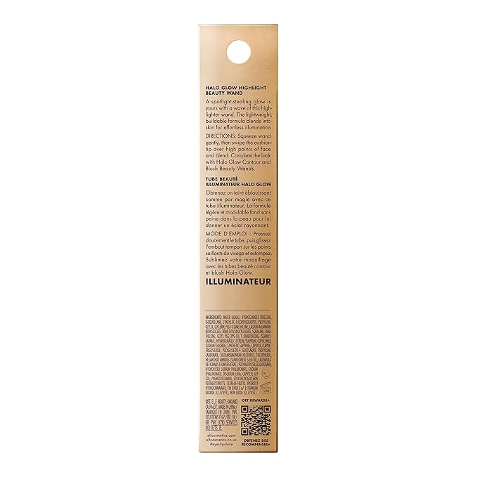 e.l.f. Halo Glow Highlight Beauty Wand, Liquid Highlighter Wand For Luminous, Glowing Skin, Buildable Formula, Vegan & Cruelty-free, Rose Quartz