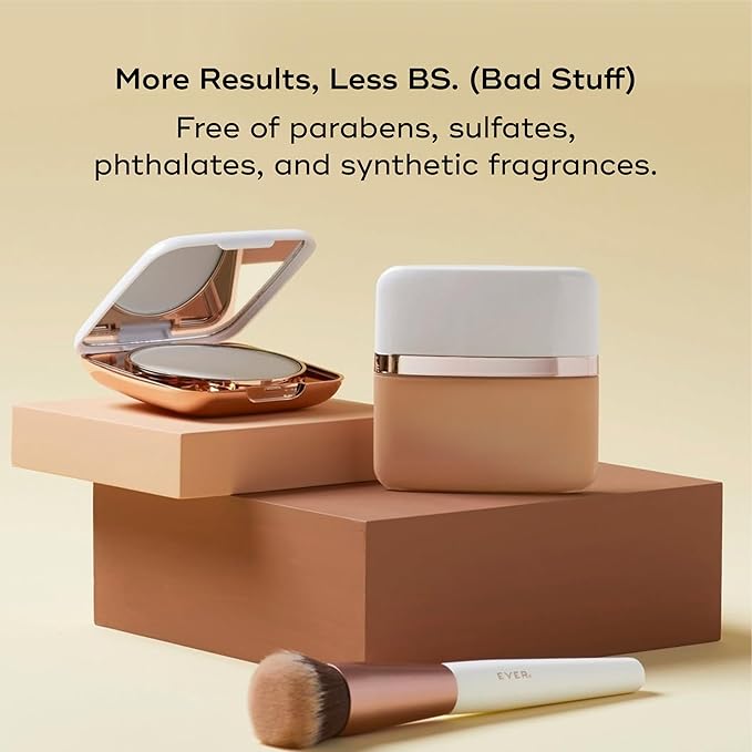 EVER Foundation Brush, Professional Face Makeup Brushes for Liquid and Powder Foundation, Contoured Foundation Brush, Vegan and Cruelty-Free-VivaGrace Women