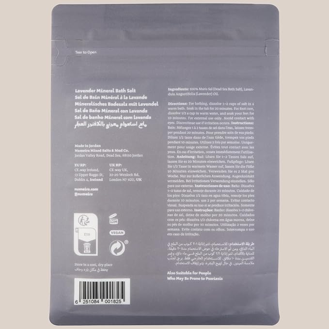 Dead Sea Salts for Soaking - Relaxing Salt Bath Soak for Body Rejuvenation - Natural Mineral Salts - Coarse Dead Sea Salt Bath Salts for Women & Men w/Lavender Infused Essential Oil (8.82 oz)-VivaGrace Women