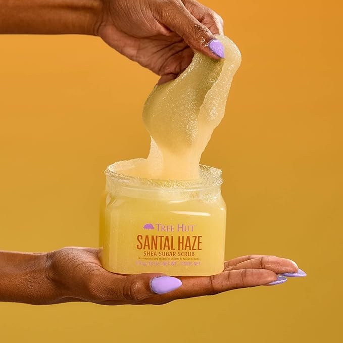 Tree Hut Santal Haze Shea Sugar Scrub | Exfoliating Body Scrub Removes Dead, Dry Skin for a Soft & Hydrated Feel | Nourishing Essential Body Care | 18 fl oz.-VivaGrace Women