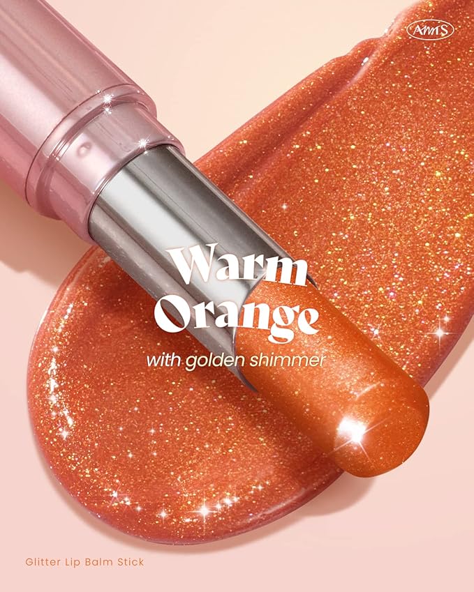AMTS Tinted Lip Balm - Sunset Lights | Hydrating Glitter Lipstick | Pearl Shimmering Daily Lip Makeup for dry, cracked, chapped lips | korean beauty Moisture Lip Tint-VivaGrace Women