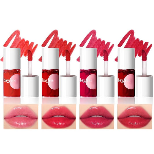 Lip Tint Stain, Long Lasting Korean Lip Stain Set, Non-sticky Waterproof Lightweight Lip and Cheek Tint, Moisturizing High Pigment Water Tint, Matte Finish Lip Tint-VivaGrace Women