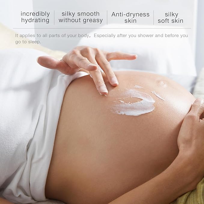 Body Lotion with Folic Acid,Stretch marks cream,Hyaluronic acid body lotion,Shea butter,Skin Firms, Smooth, unscented cream,sensitive skin, Moisturizing Dry Skin (6.7oz)-VivaGrace Women