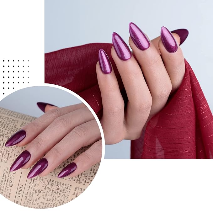 Imtiti Purple Gel Nail Polish, 1 Pcs 15ml Bronze Purple Color Soak Off LED Long-Lasting Nail Gel Polish Nail Art Starter Manicure Salon DIY at Home, 0.5 Fluid Ounces