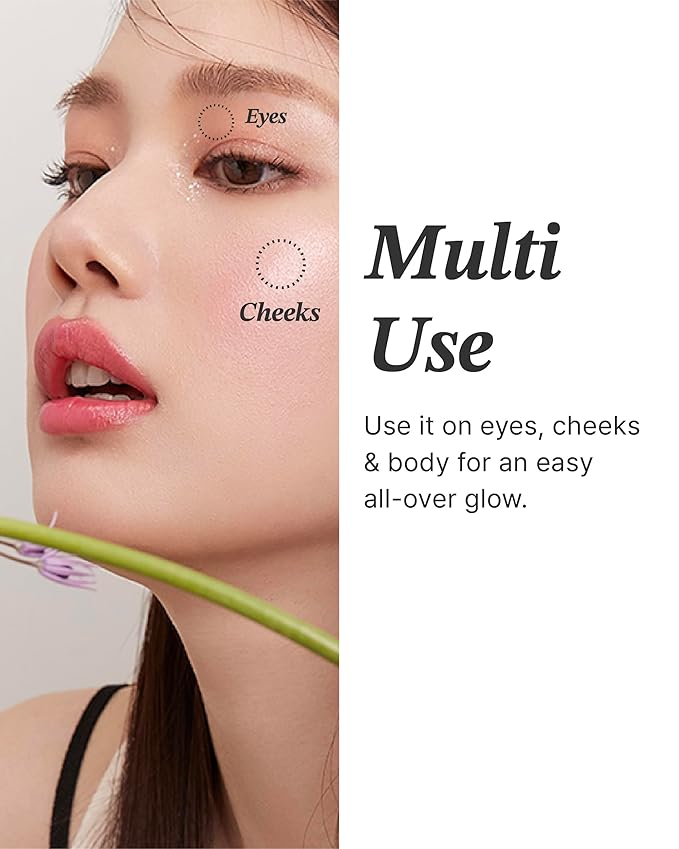 Glint Dewy Highlighter (Chrome Baby, 0.08oz) - Luminous Glow, Infused with Micropearls, Shiny Illuminator. Rich Pigment & Silky Touch, Korean Makeup.-VivaGrace Women