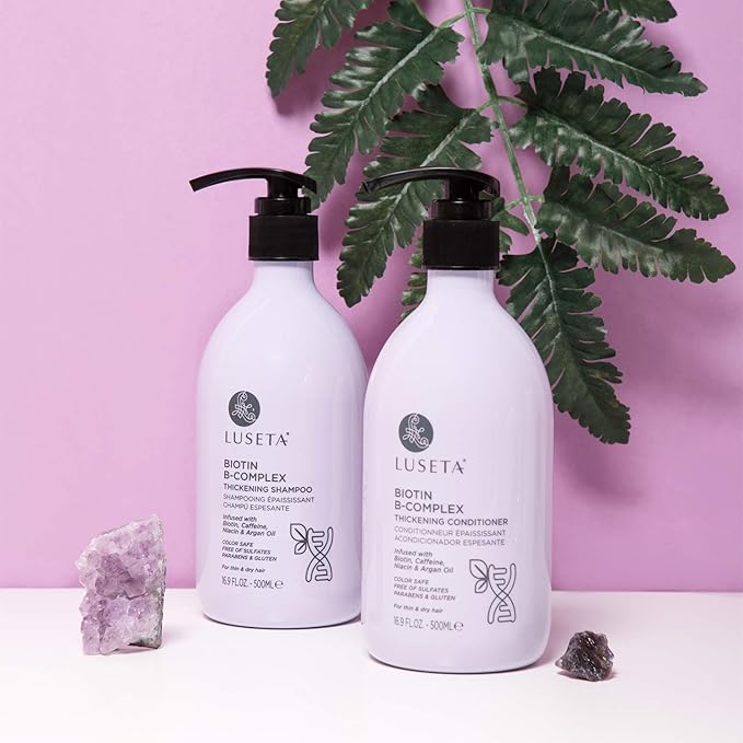 Luseta Biotin B-Complex Shampoo & Conditioner Set for Hair Growth and Strengthener - Hair Loss Treatment for Thinning Hair With Biotin Caffein and Argan Oil for Men & Women - All Hair Types 2 x 33.8oz-VivaGrace Women