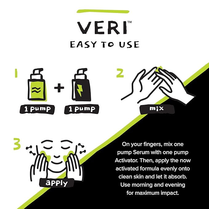 VERI Nitric Oxide + Salicylic Acid Clear Skin System (Peroxide-Free): For Acne Prone Skin, Unclogs Pores, Clarifies Blemishes, Reduces Inflammation, Prevent Future Breakouts, 30 mL / 1 oz-VivaGrace Women