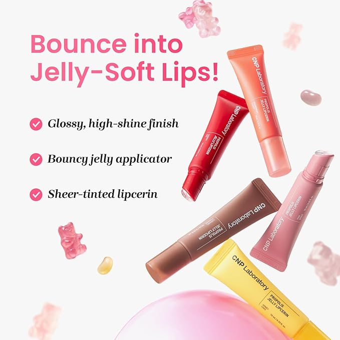 CNP Propolis Jelly Tinted Lipcerin™ - 04 Cherry Pie, Hydrating Lip Balm & Gloss with Manuka Honey + Hyaluronic Acid, Korean Skincare, 0.3 fl.oz.-VivaGrace Women