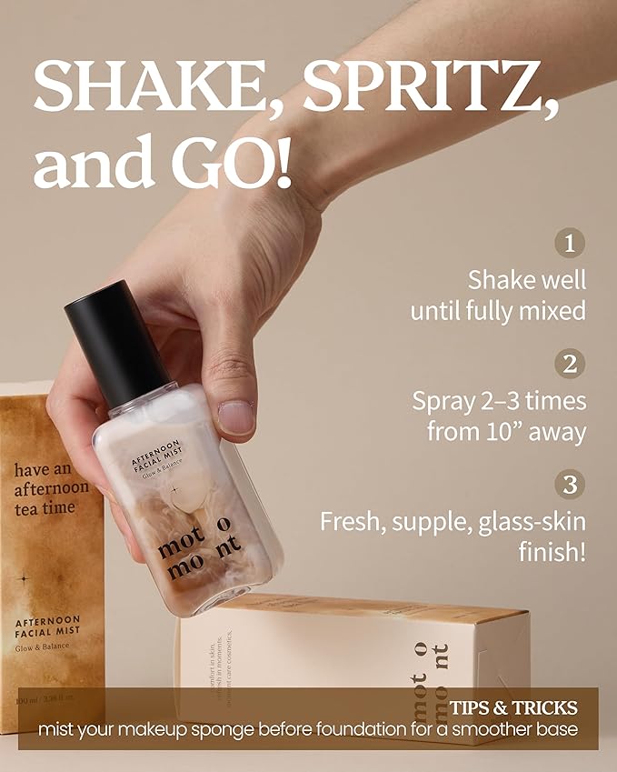 Milk Tea Dewy Skin Mist | Hydrating & Makeup Setting Spray | Dewy Finish - 2x Better Moisturizing Effect - Refreshing Korean Skincare 3.38 fl oz-VivaGrace Women