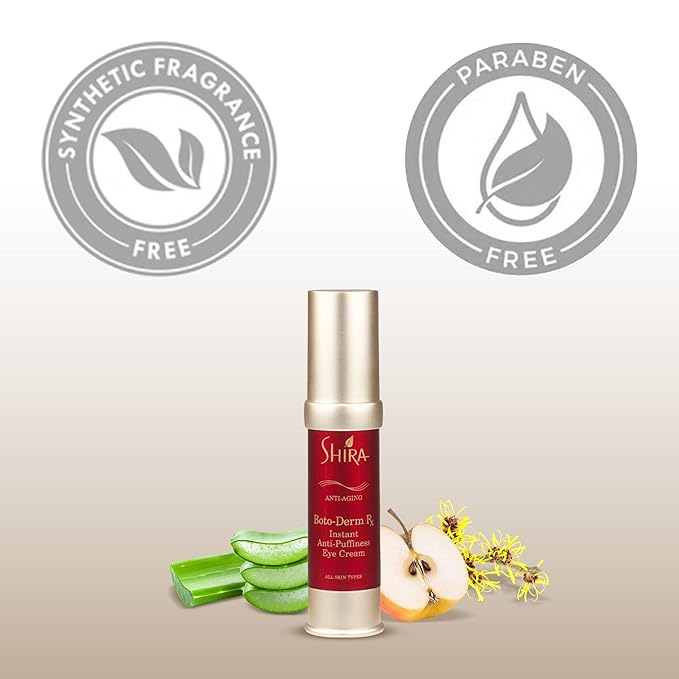 Shira Boto-Derm Rx Instant Anti-Puffiness Eye Cream- for Wrinkles Dark Circles Eye Bags Fine Lines Anti Aging And Tired-Looking Eyes. (2.2 oz.)-VivaGrace Women